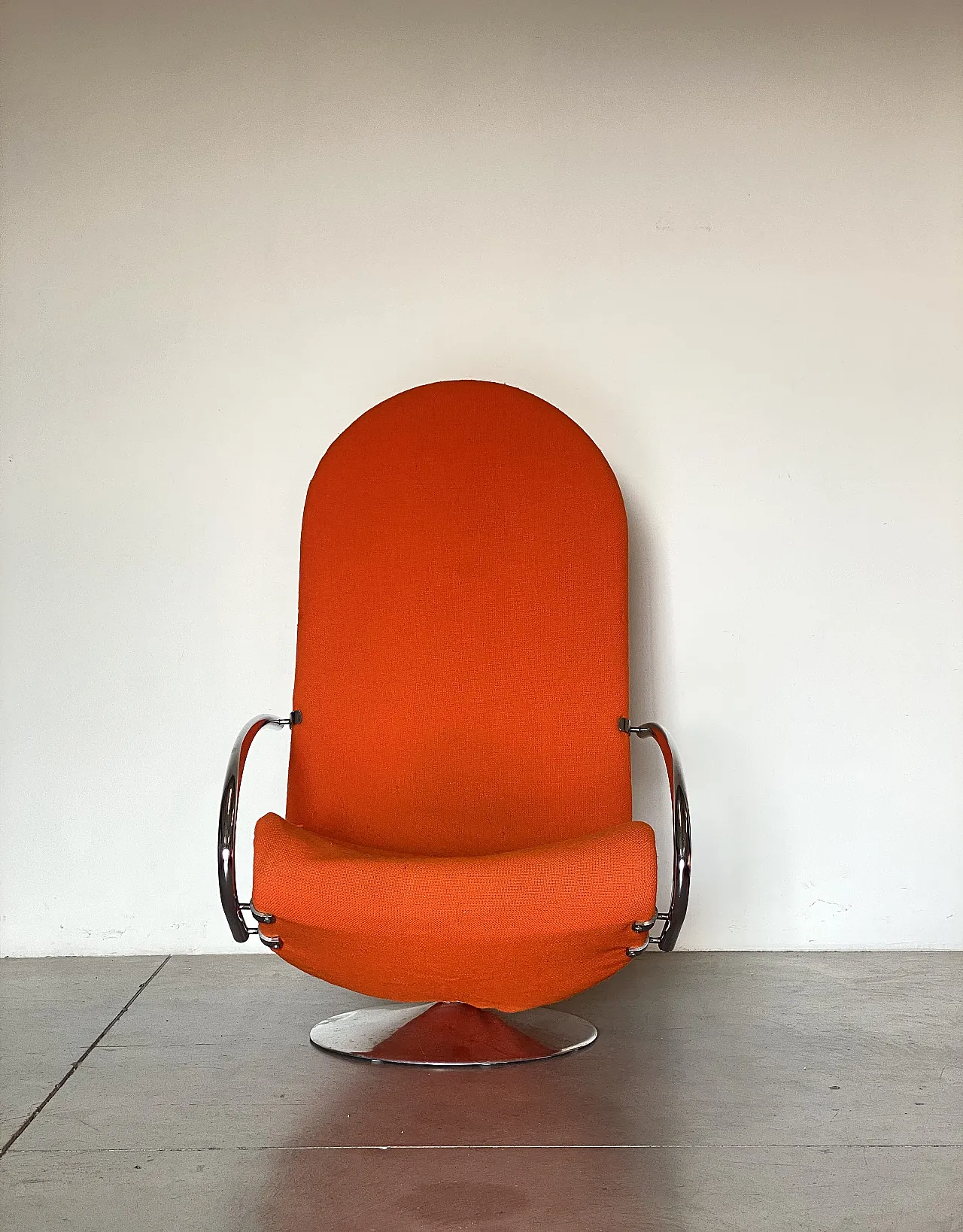 Coppia di poltrone girevoli serie 1 2 3 di Verner Panton, anni '70 11