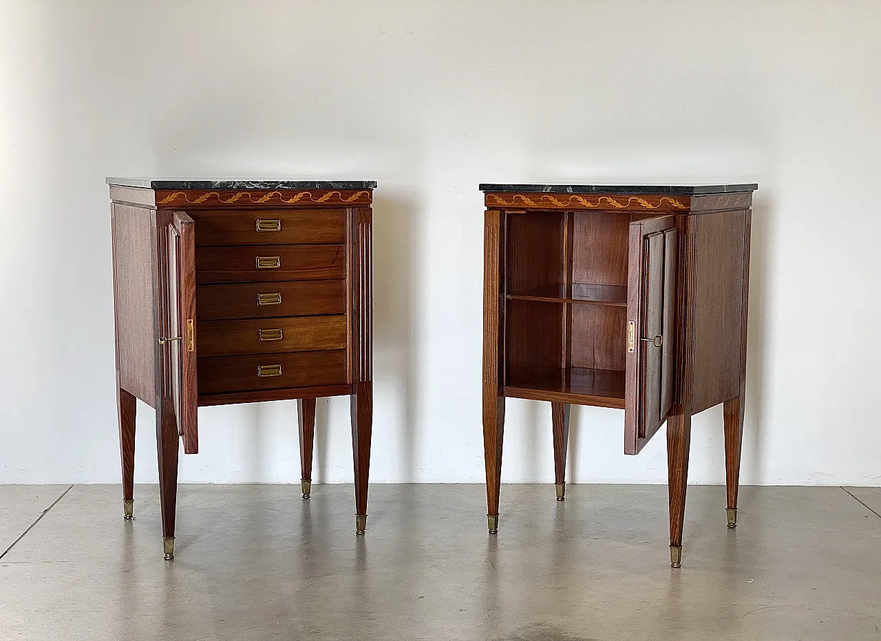 Pair of cabinets in the style of Paolo Buffa, 40s 15