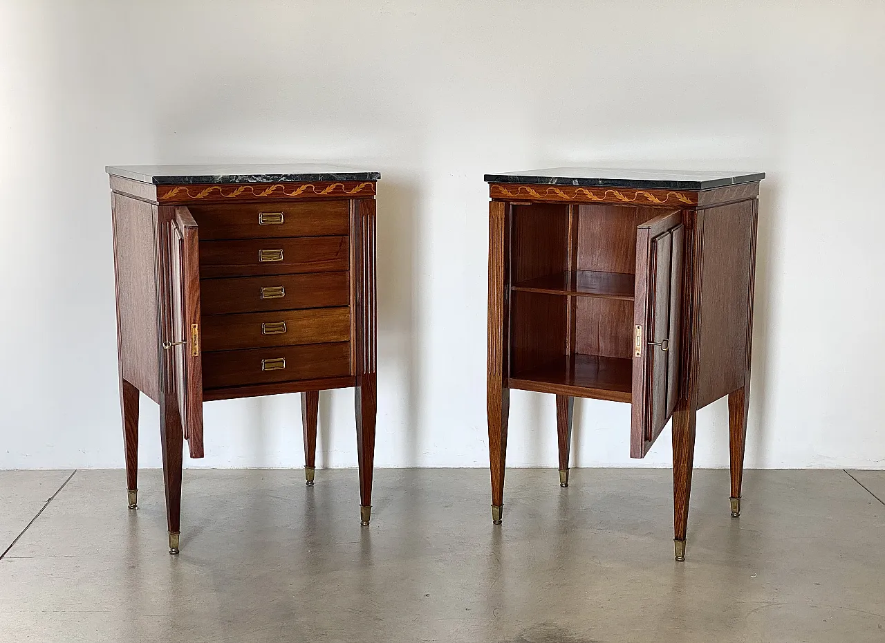 Pair of cabinets in the style of Paolo Buffa, 40s 17