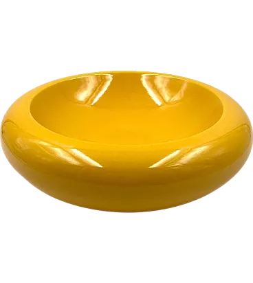 Space age large yellow ceramic centerpiece / saw few, Sicart Italy