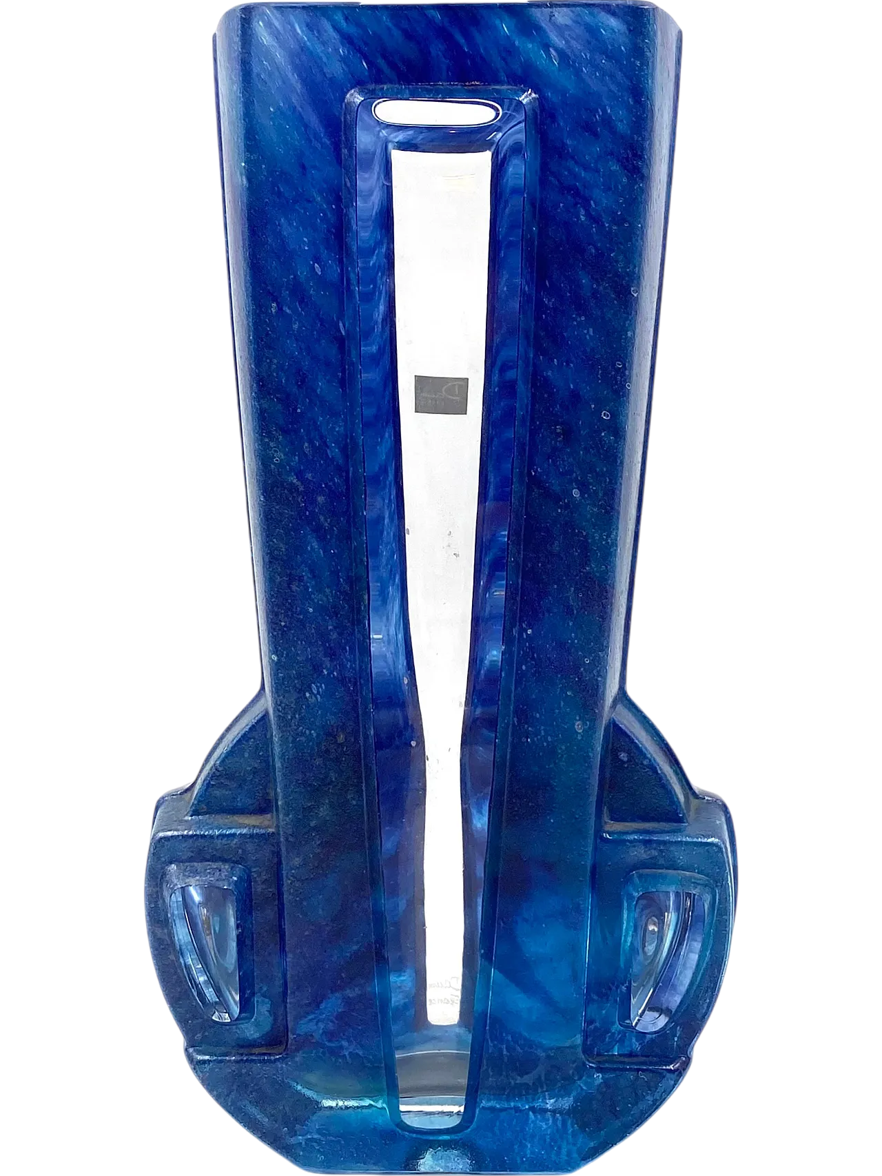 Art Deco blue crystal vase, Daum France, 20th century 25