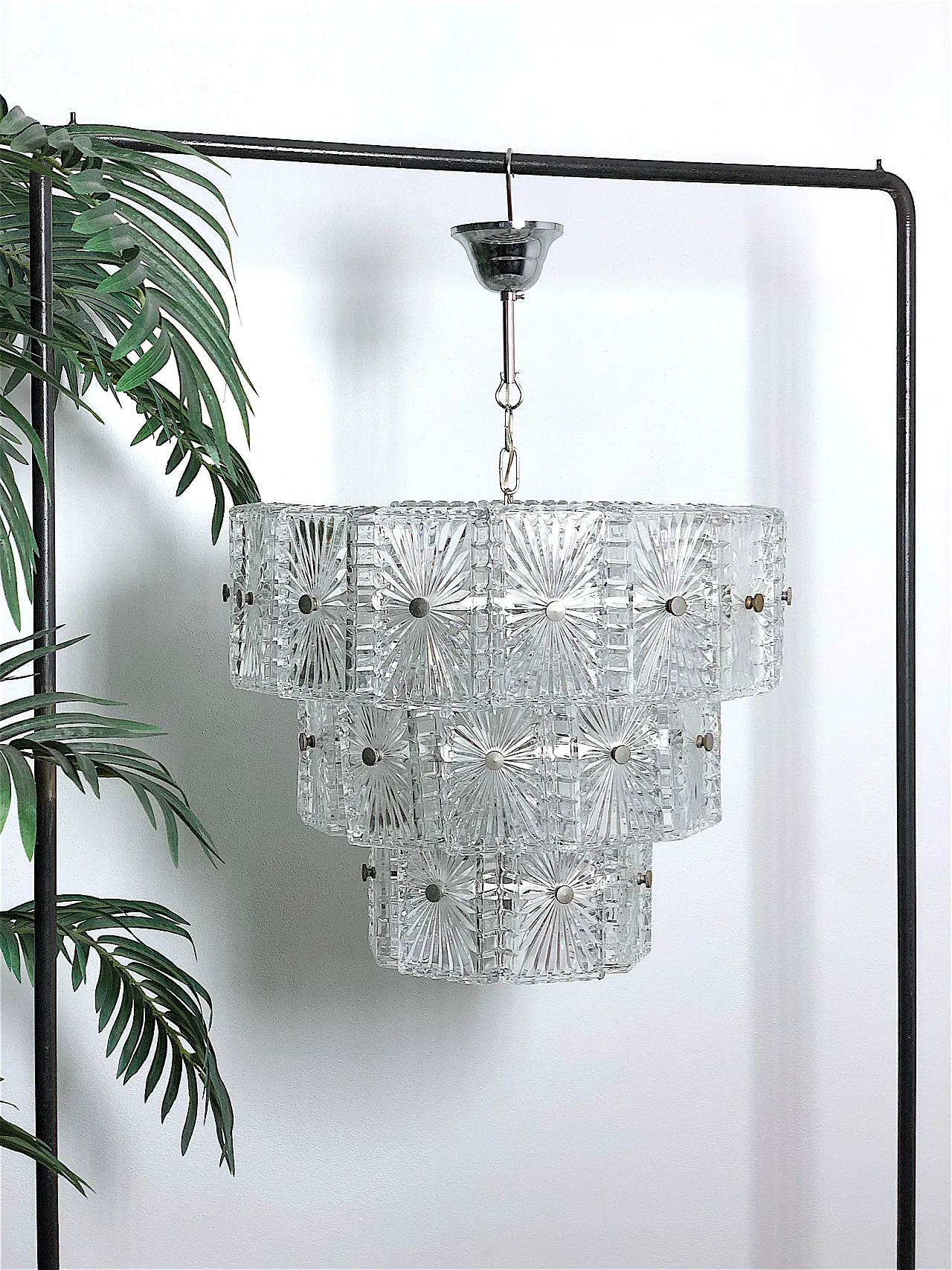 Crystal pendant chandelier, 60s 1