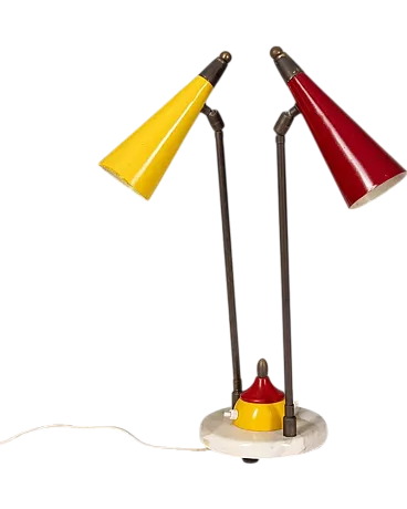 Table lamp with cone lampshades by Stilnovo, 1950s