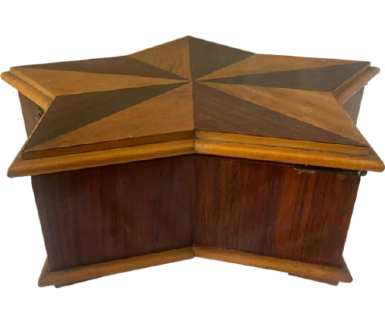 Star-shaped walnut and rosewood box, 1950s 9