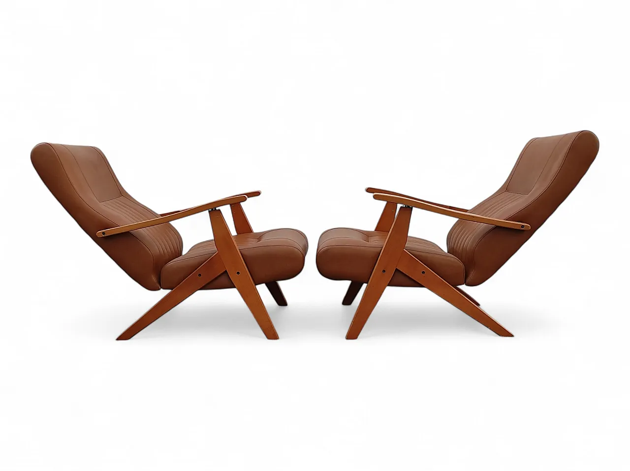 Recliners, Italy, 1960s, set of 2 5