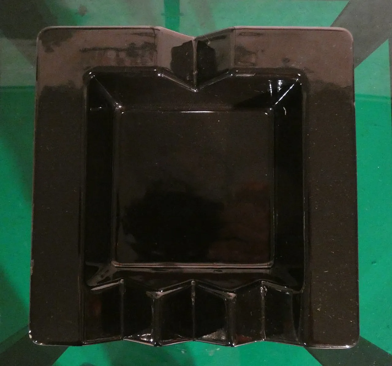 Cubist Ashtray in Glazed Ceramic, 1970s 5