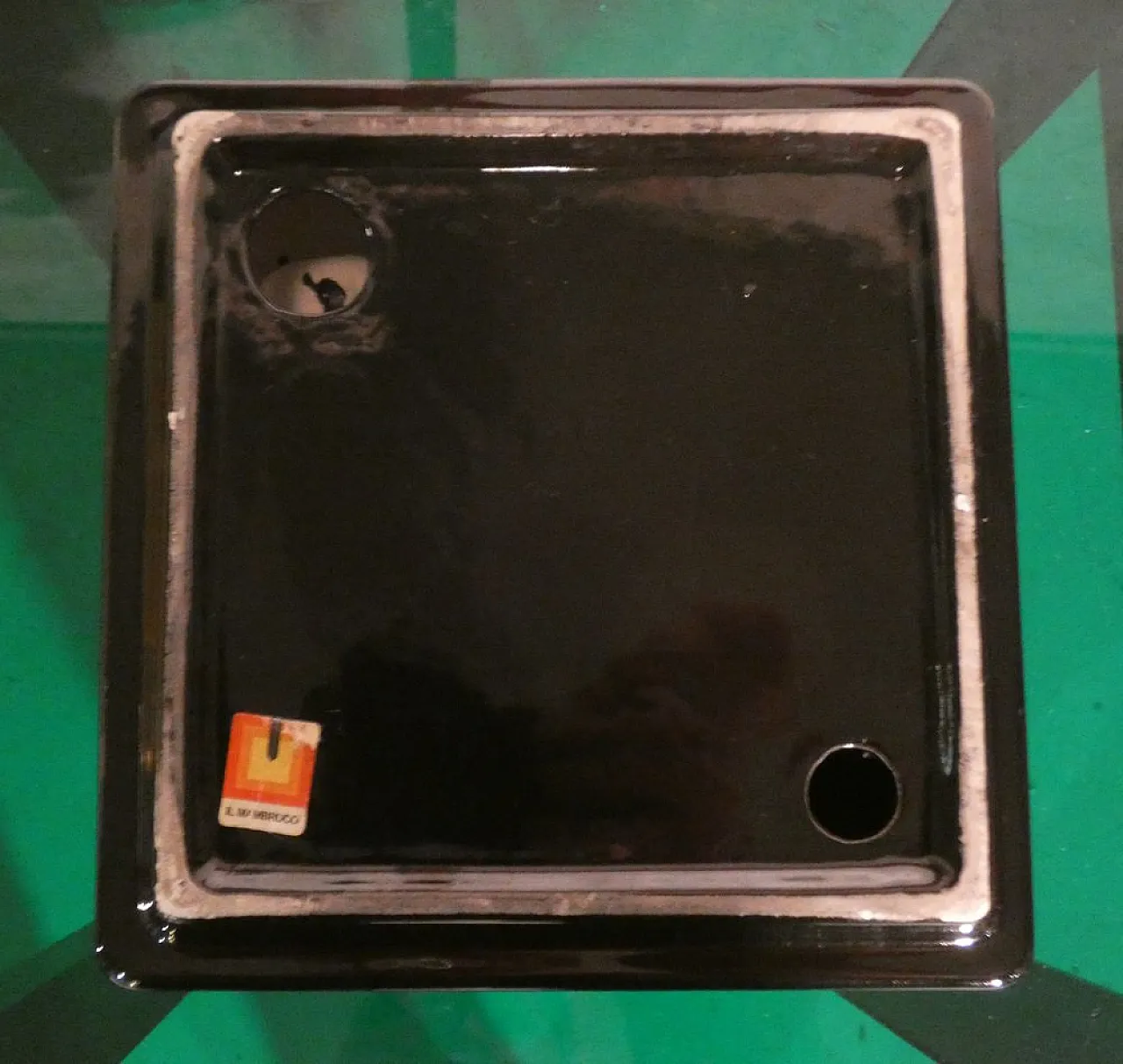 Cubist Ashtray in Glazed Ceramic, 1970s 6