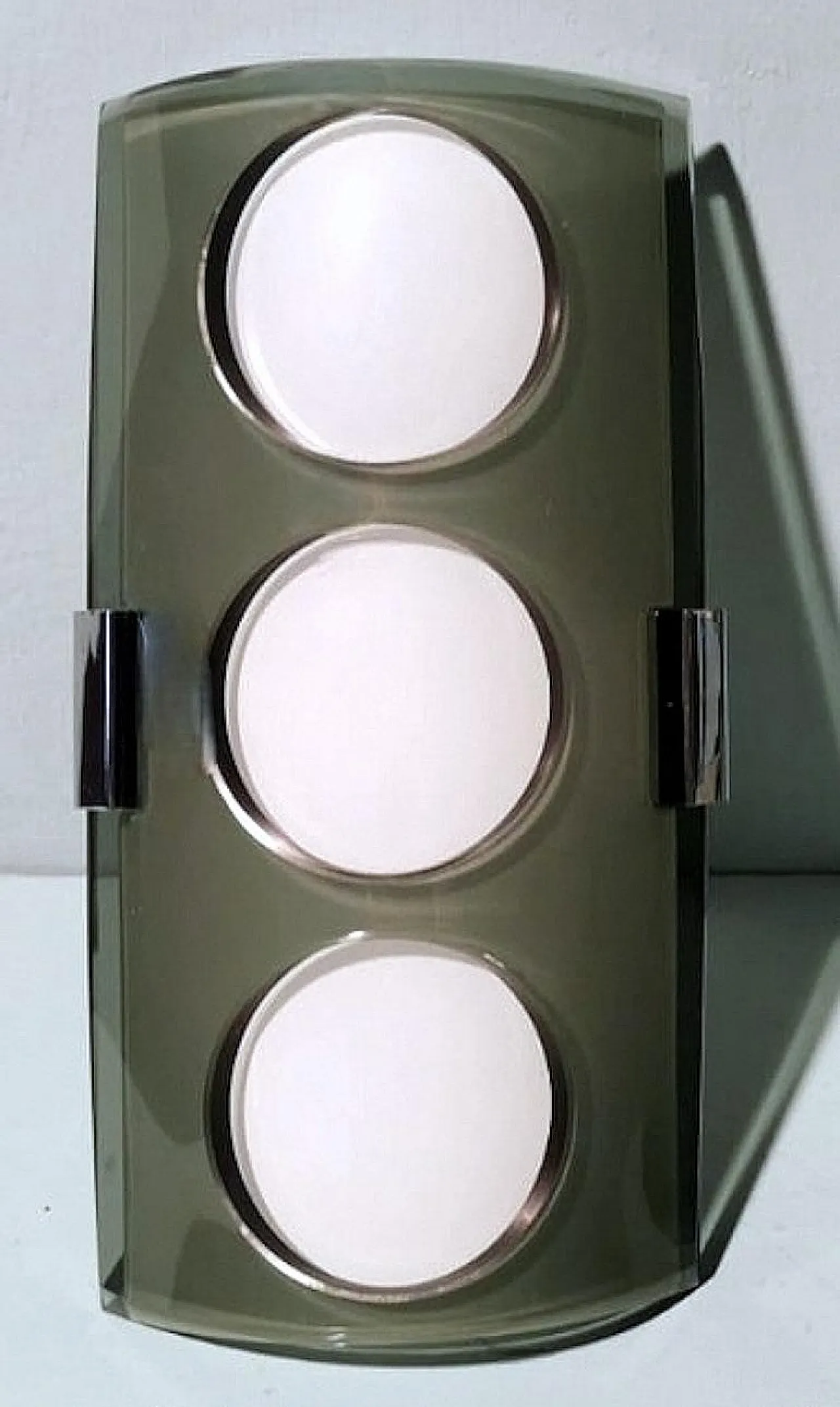 Pair of Veca-style wall lights with double glass, late 20th century 12