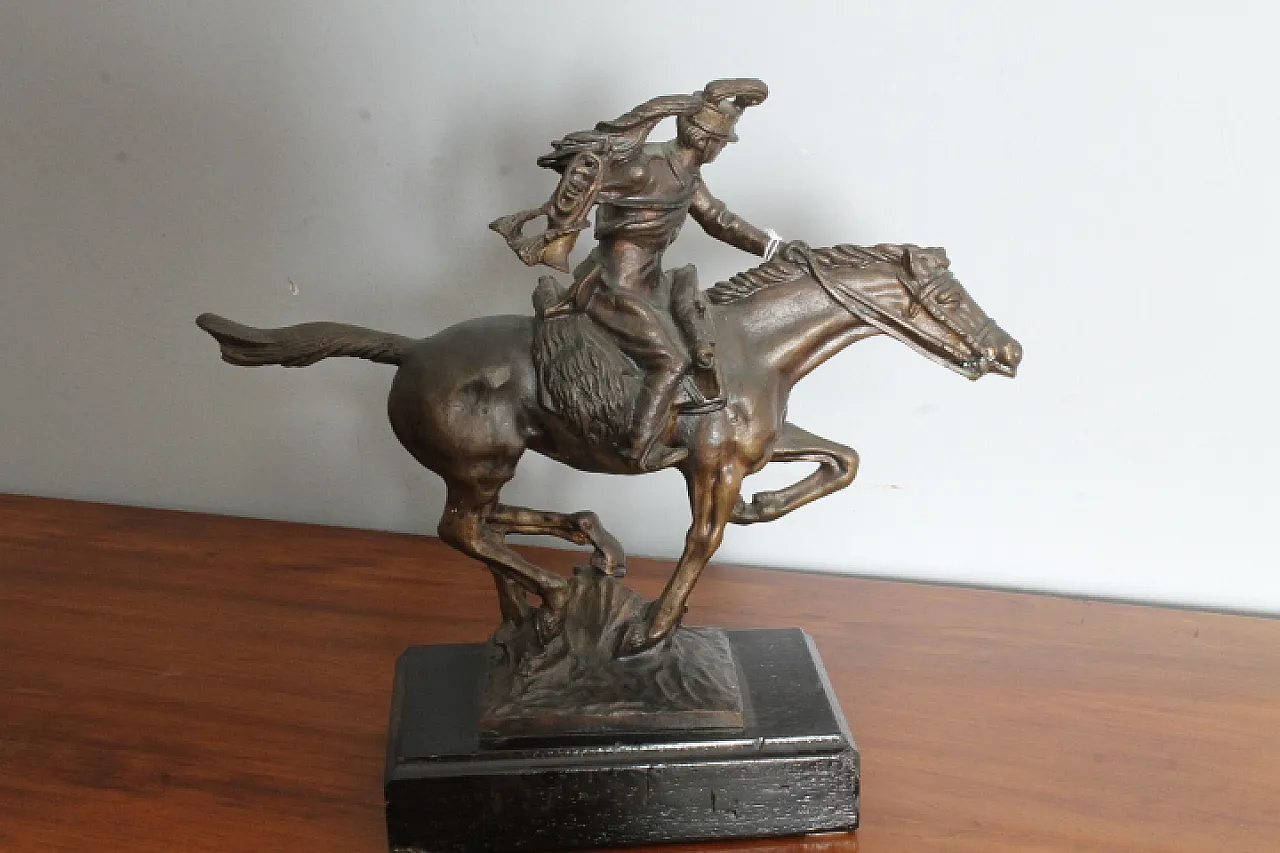 Bronze with Italian soldier on horseback,  late 19th century 6