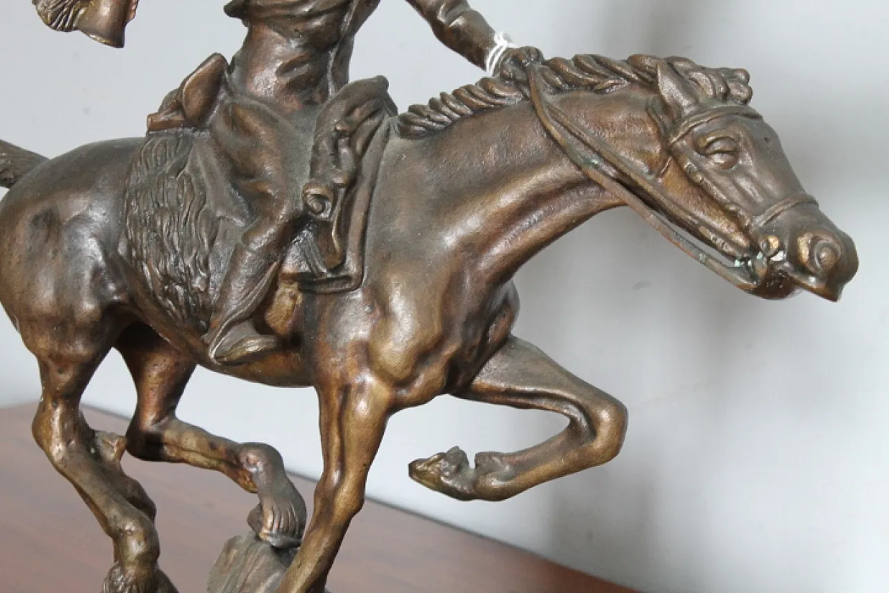 Bronze with Italian soldier on horseback,  late 19th century 10