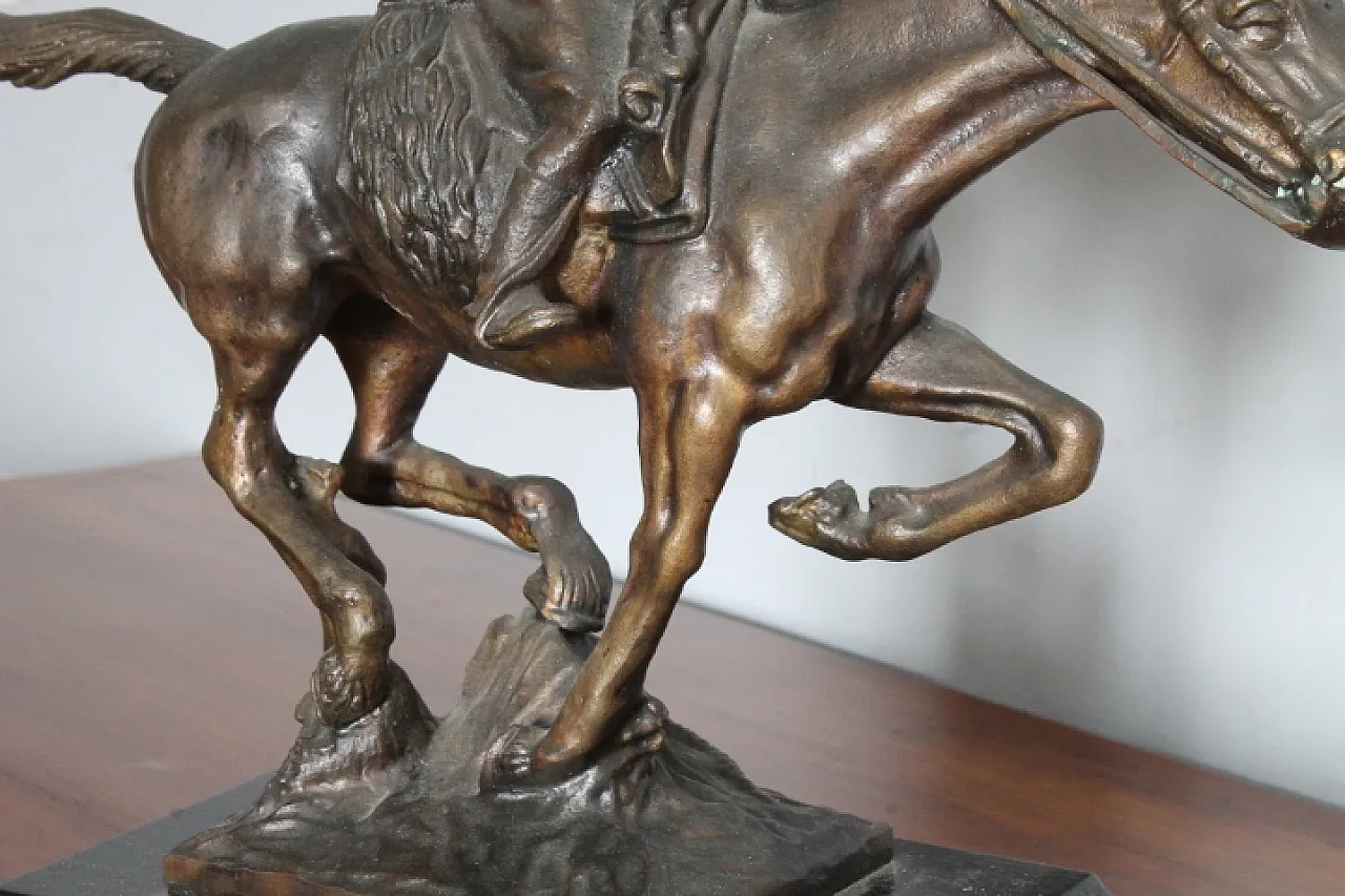 Bronze with Italian soldier on horseback,  late 19th century 11