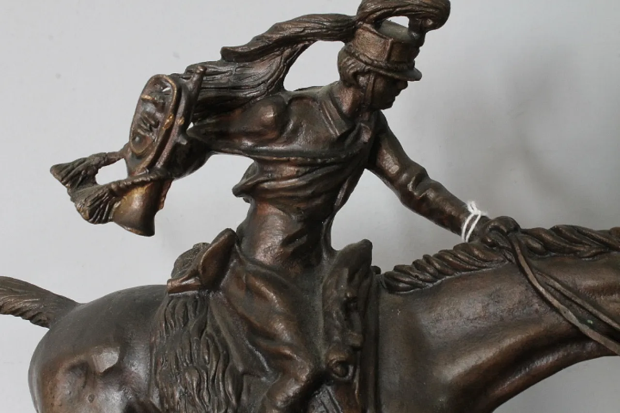 Bronze with Italian soldier on horseback,  late 19th century 14