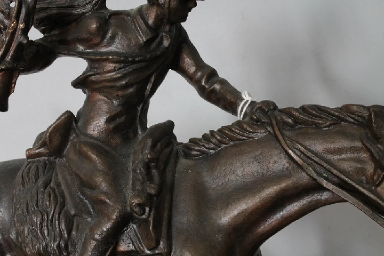 Bronze with Italian soldier on horseback,  late 19th century 16