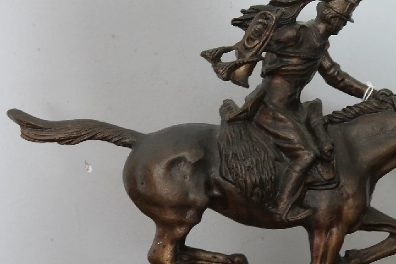 Bronze with Italian soldier on horseback,  late 19th century 17