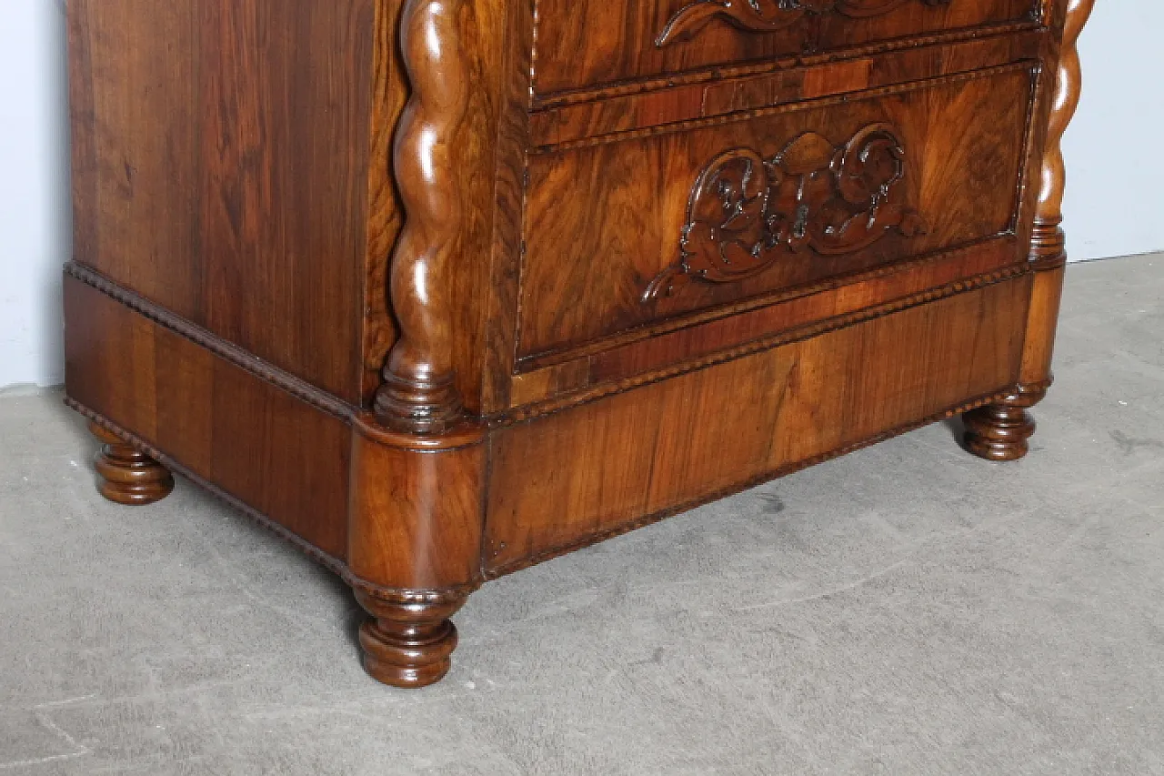 Tuscan Louis Philippe flap desk chest with 3 drawers, 19th century 5