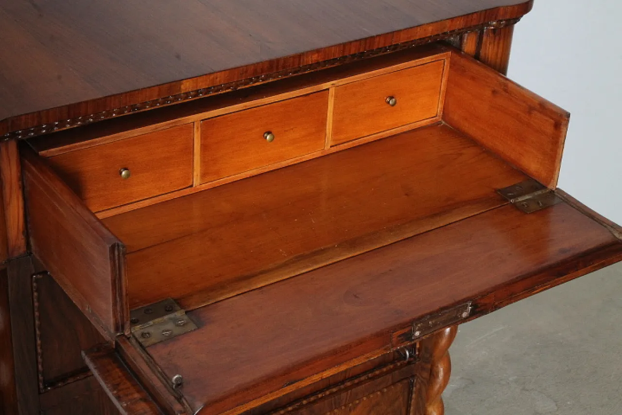 Tuscan Louis Philippe flap desk chest with 3 drawers, 19th century 11