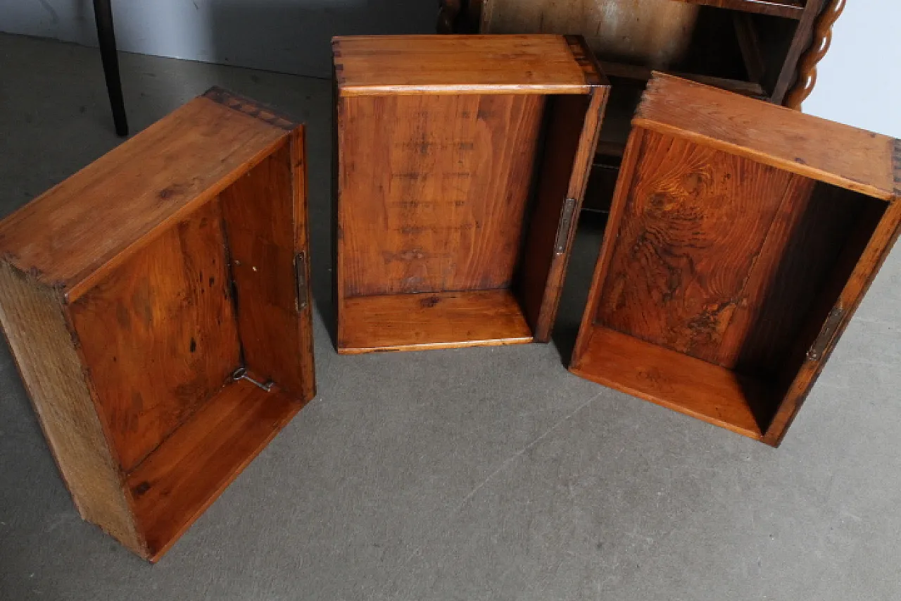 Tuscan Louis Philippe flap desk chest with 3 drawers, 19th century 22