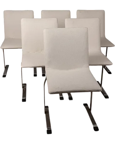 6 Inaly dining chairs by Giovanni Offredi for Saporiti, 1970s