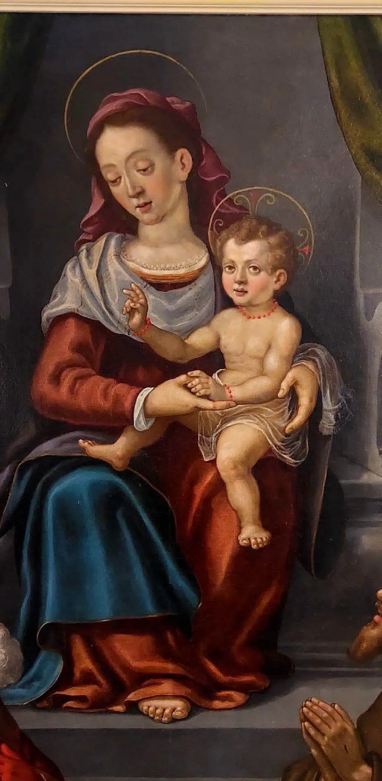 Altarpiece Madonna of the Saints, oil on canvas, 18th century 1