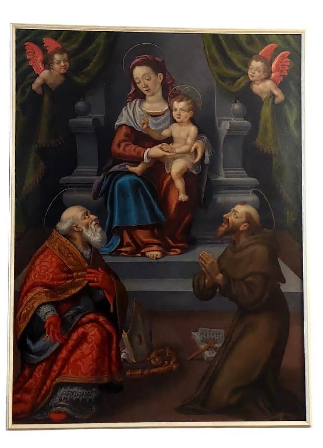 Altarpiece Madonna of the Saints, oil on canvas, 18th century 2