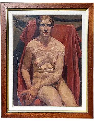 Filadelfo Simi attr., Female nude, oil on cardboard, late 19th century