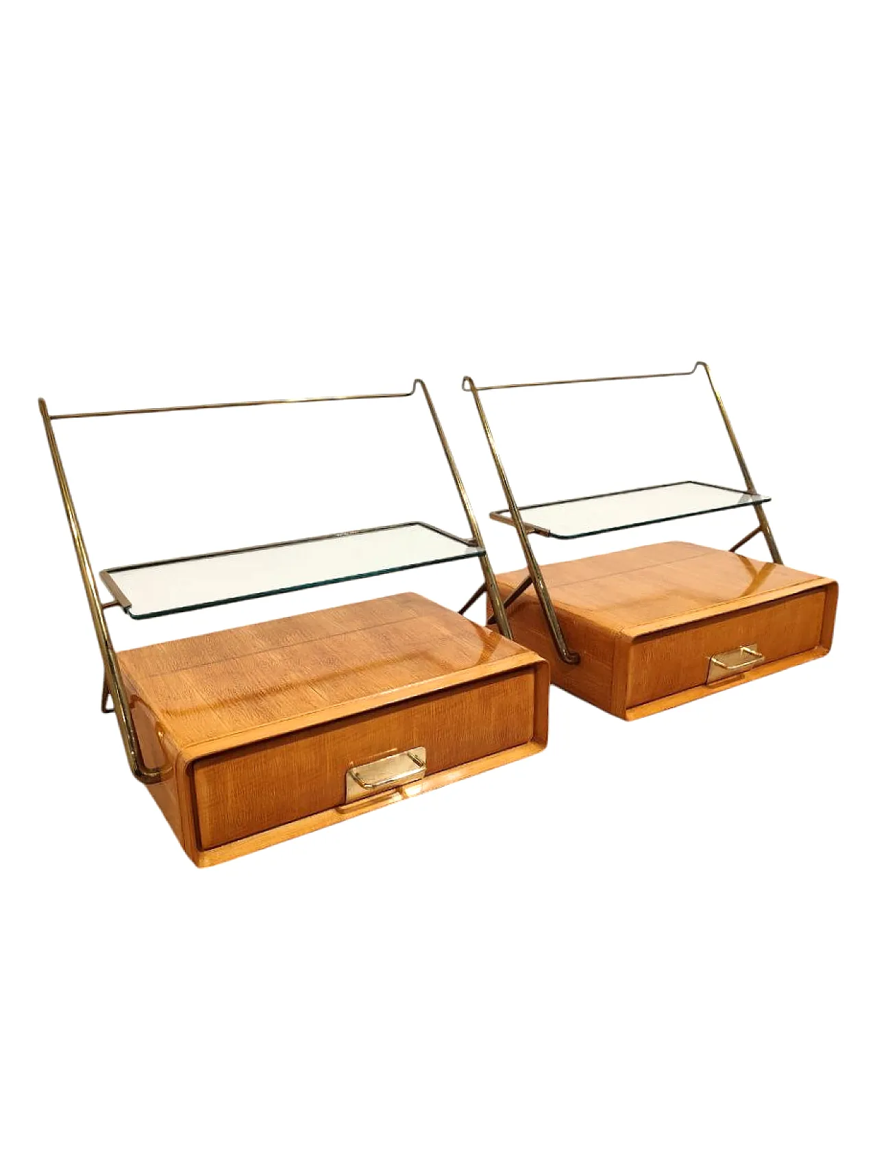 Pair of bedside tables designed by Silvio Cavatorta, 50s 1