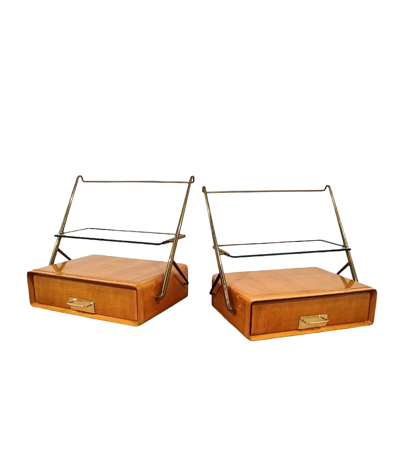 Pair of bedside tables designed by Silvio Cavatorta, 50s 2