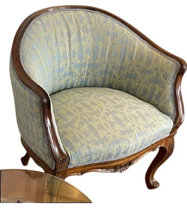 Pair of pozzetto armchairs in Louis Philippe style, 20th century