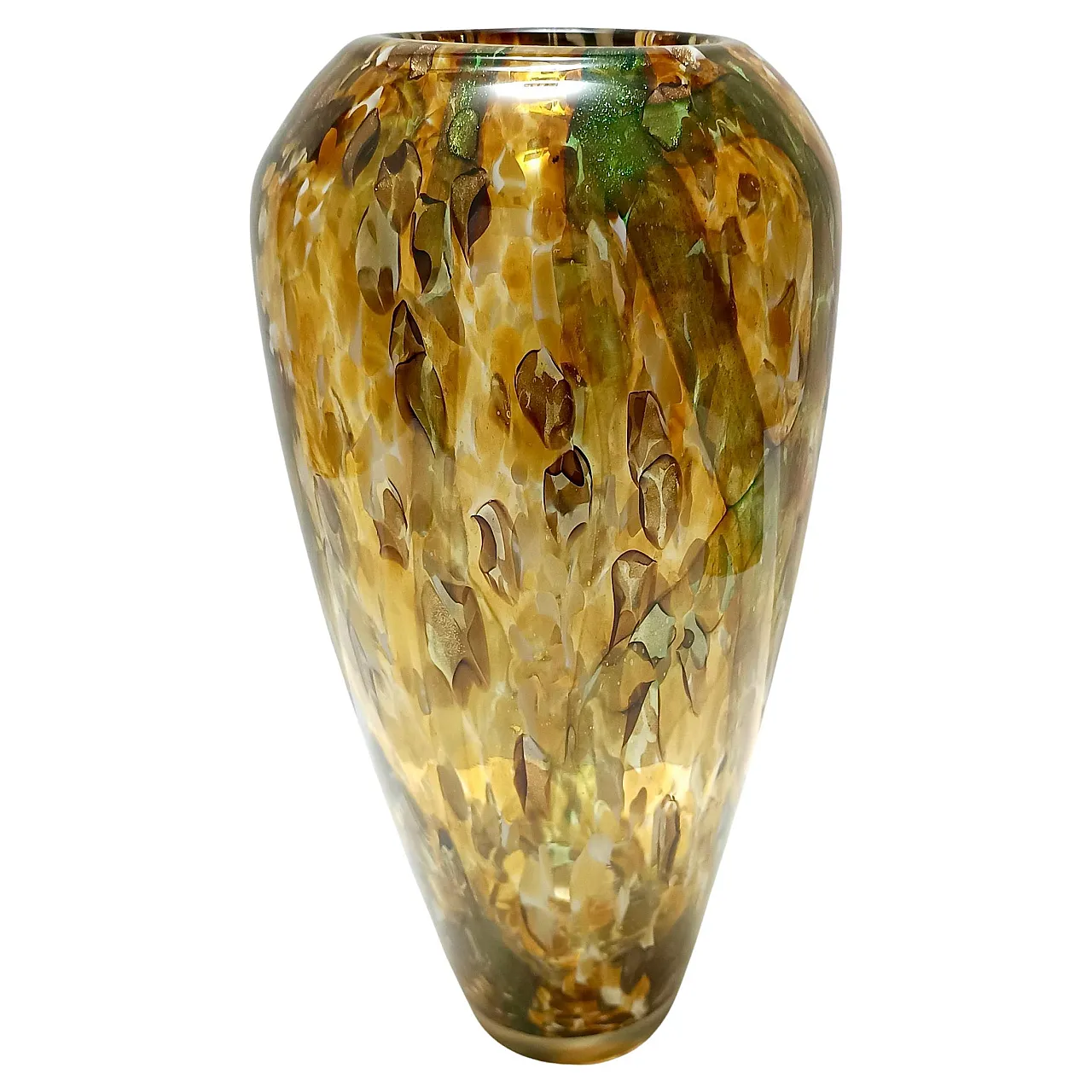 Murano glass vase in Fratelli Toso style with aventurine, '900 1