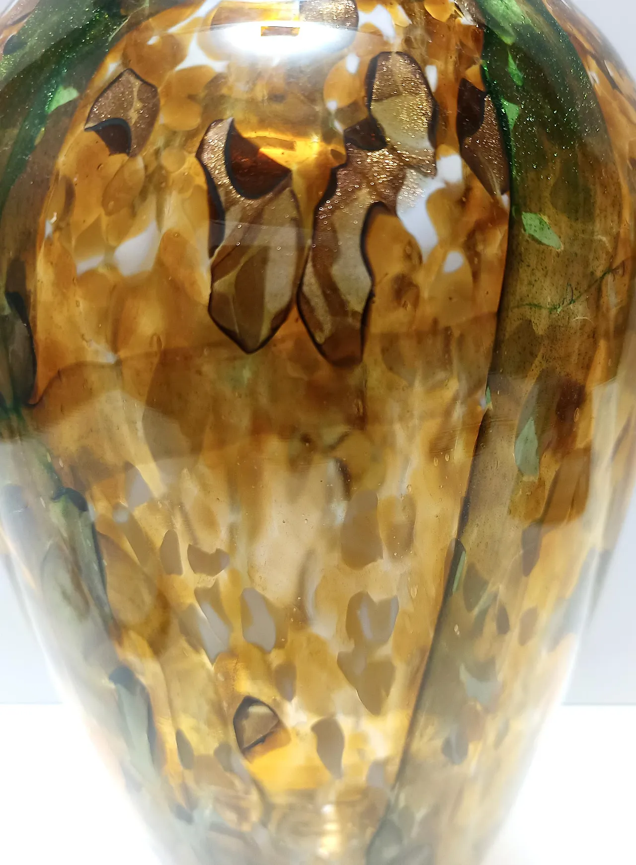 Murano glass vase in Fratelli Toso style with aventurine, '900 9