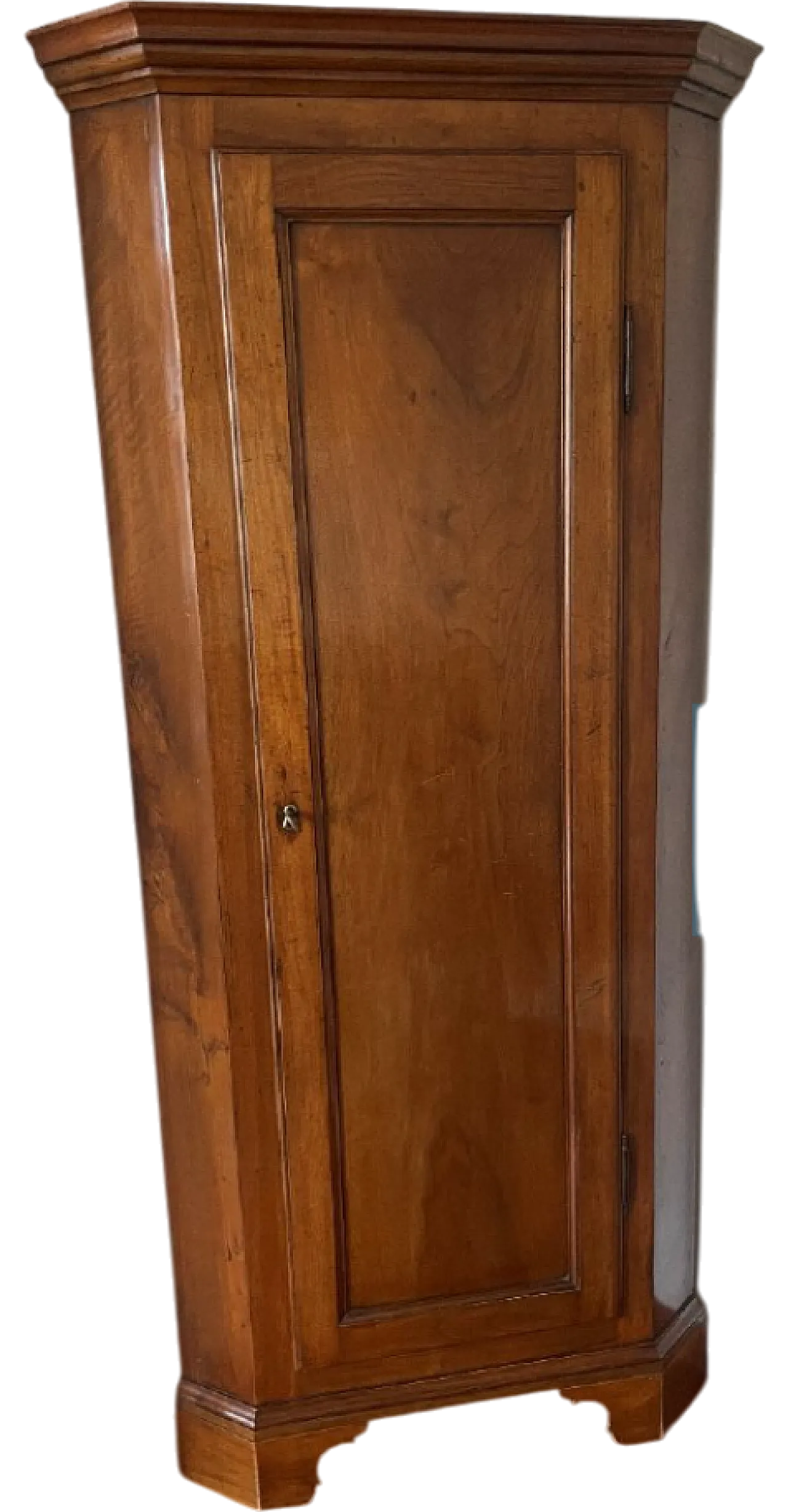 Pair of corner cupboards in solid wood, 19th century 6