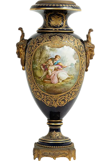 Vaso Napoleone III Francese in porcellana di Sevres, '800