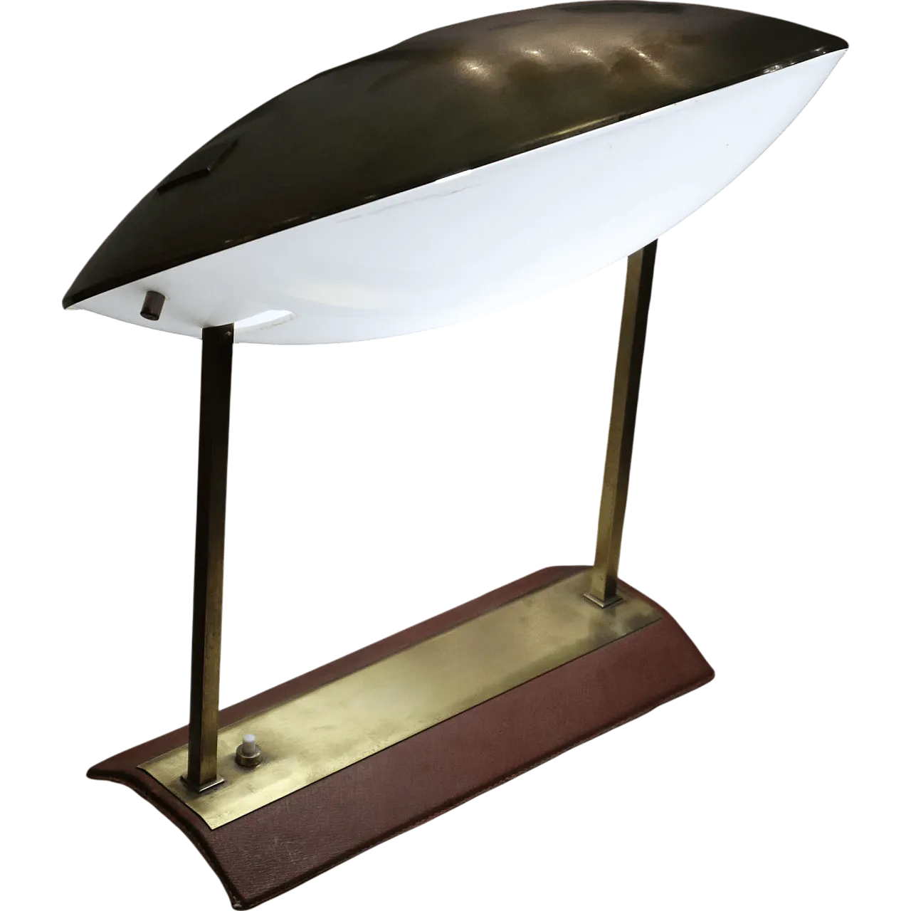 Table lamp mod. 8050 Stilnovo in brass and perspex, 60s 6