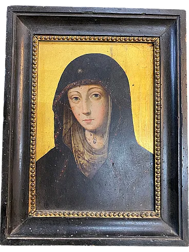 Madonna, painting on copper, 17th century