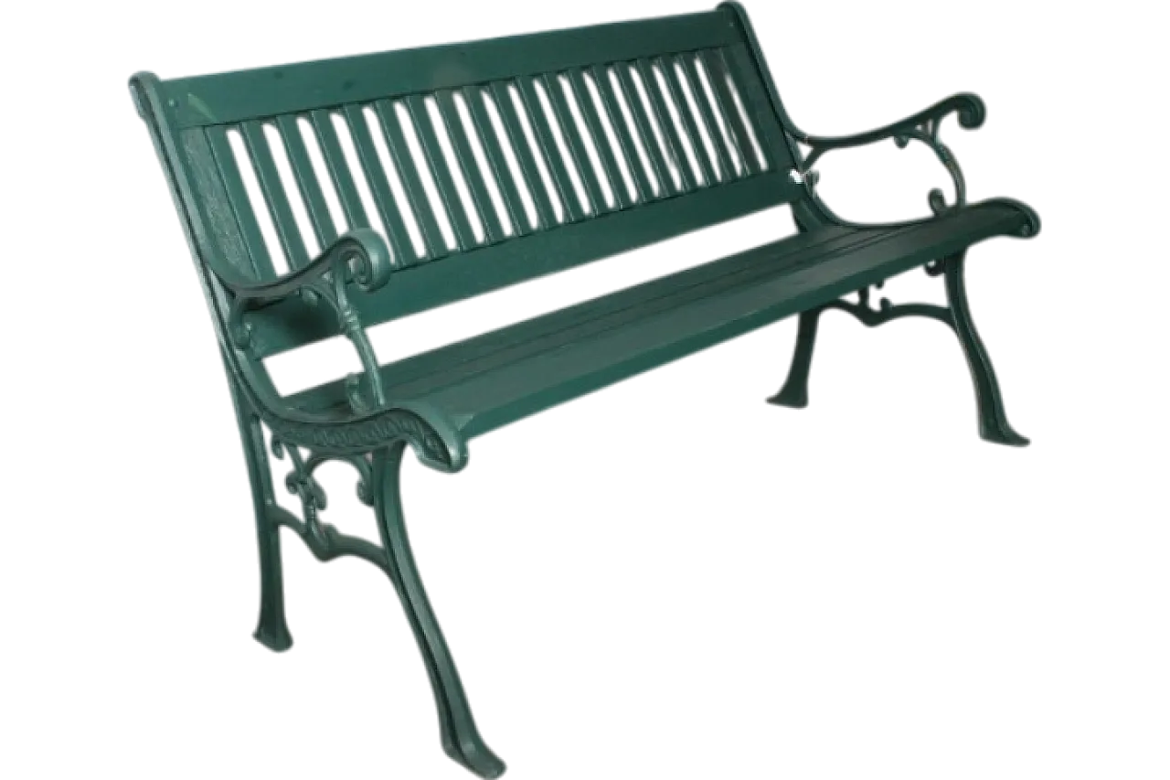 Liberty cast iron and wood bench, early 1900s 13