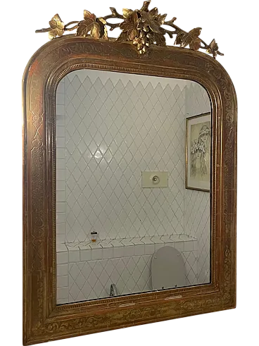 Large gilded sculptural Baroque style mirror, 20th century