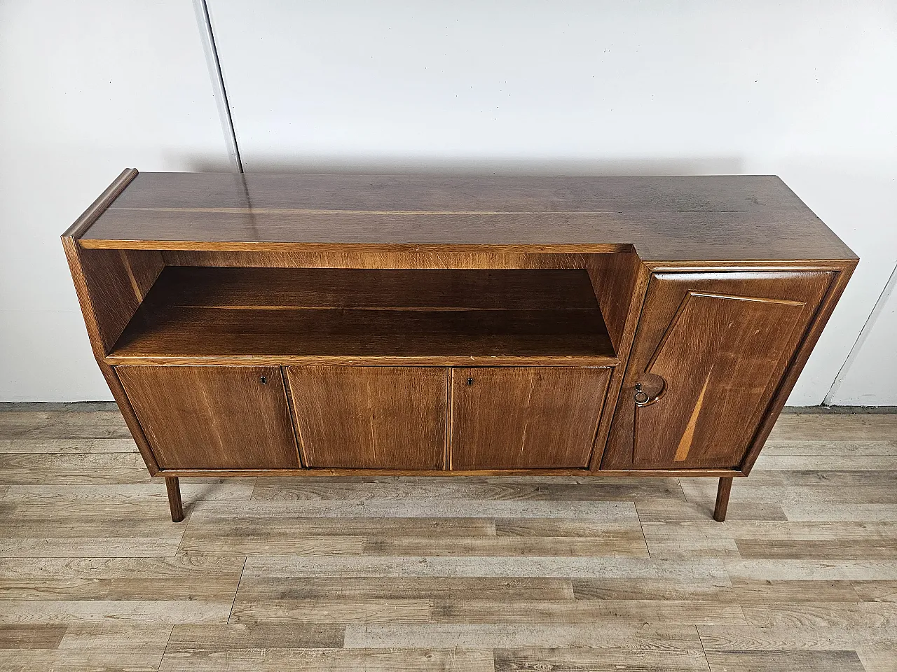 Art Decò sideboard in walnut-stained beech, 1950s 3