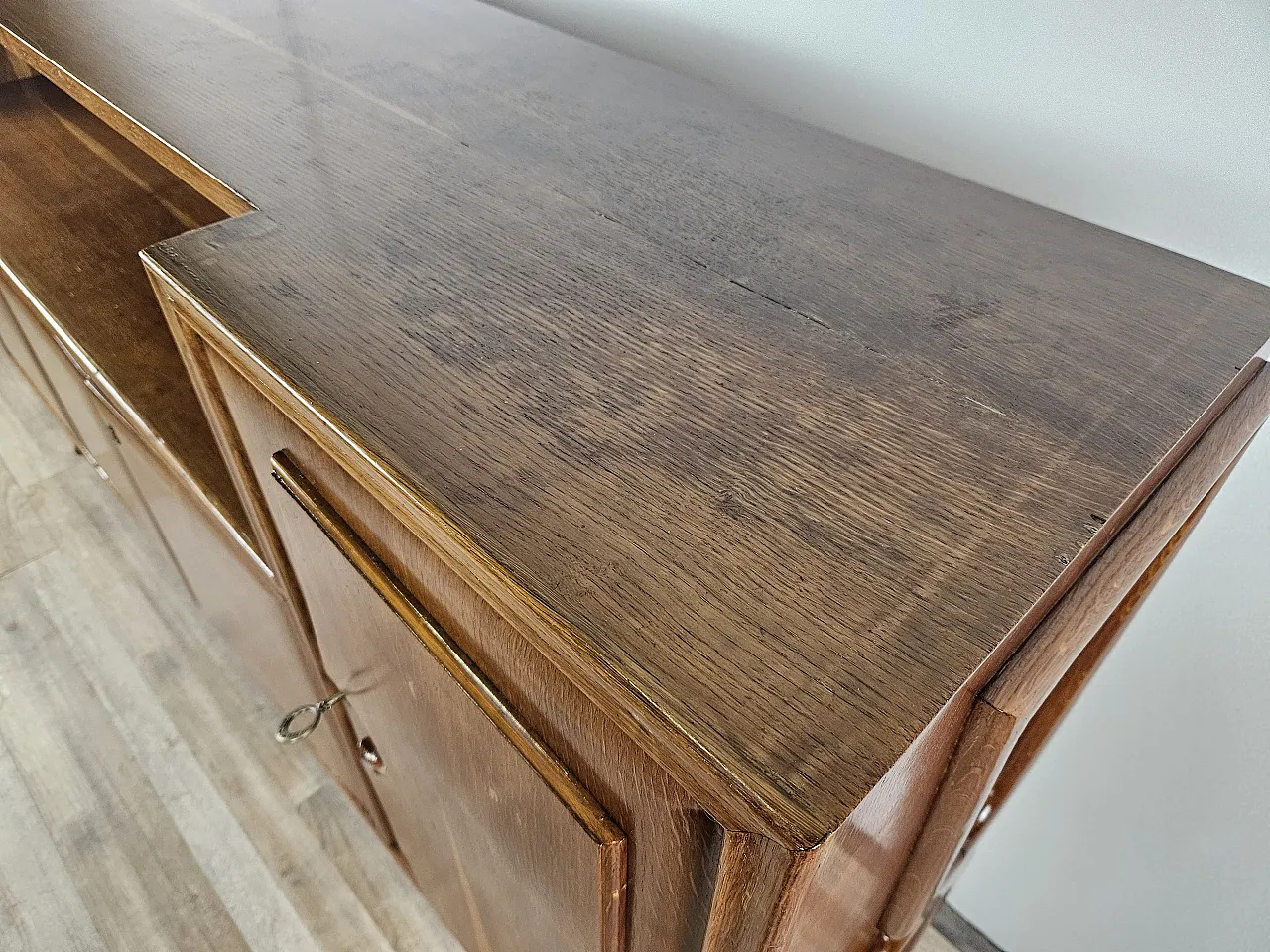 Art Decò sideboard in walnut-stained beech, 1950s 8