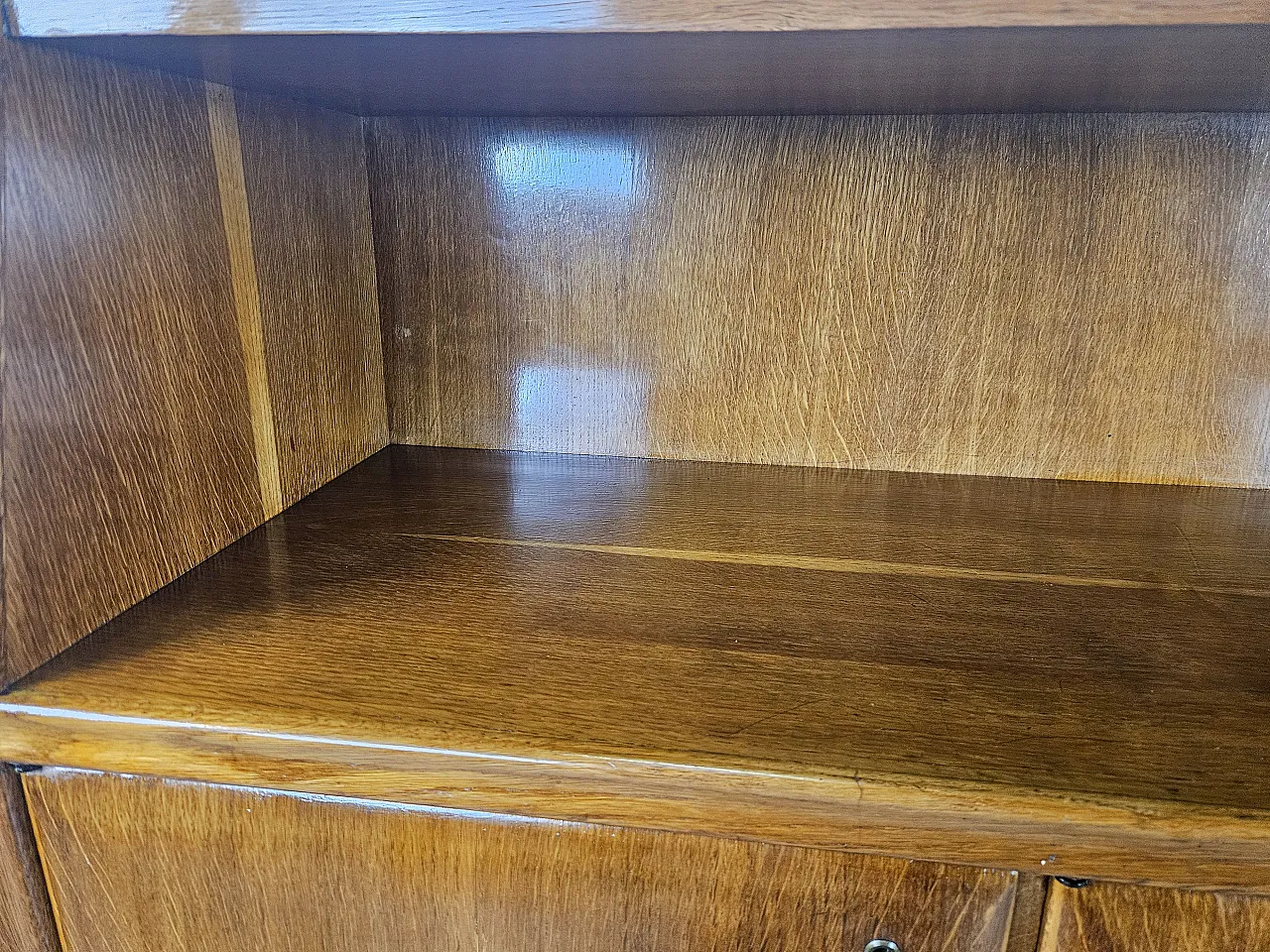 Art Decò sideboard in walnut-stained beech, 1950s 11