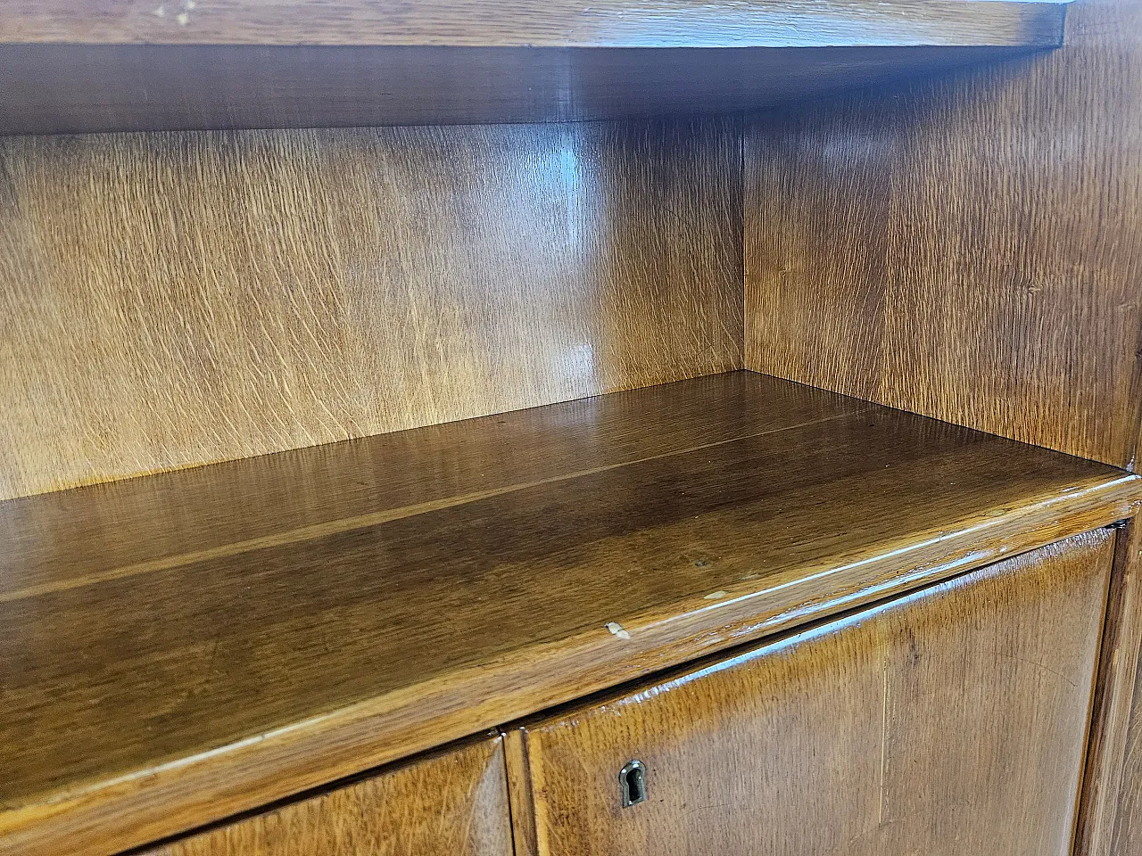 Art Decò sideboard in walnut-stained beech, 1950s 12