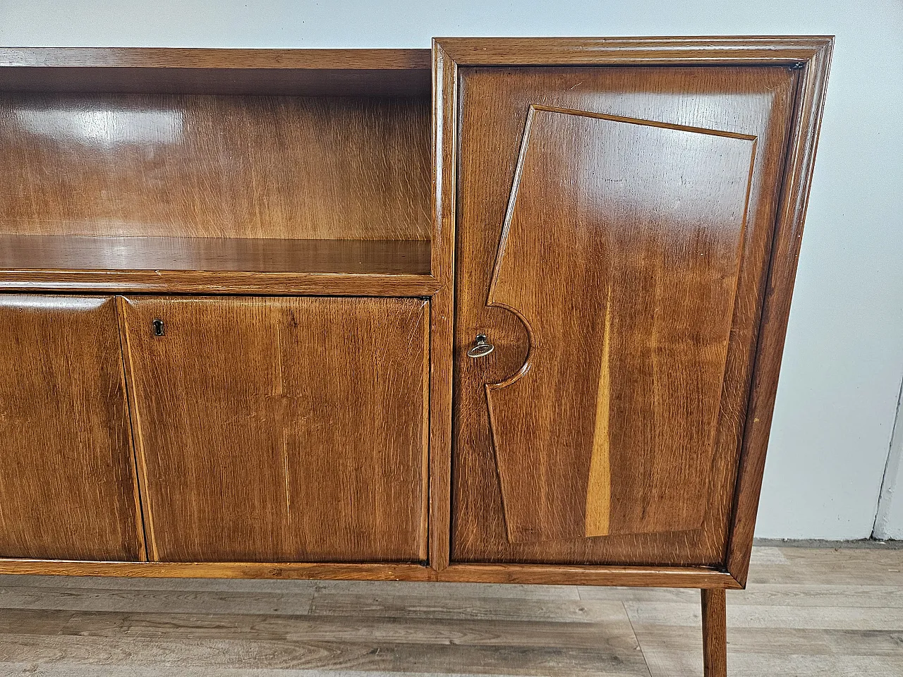 Art Decò sideboard in walnut-stained beech, 1950s 13