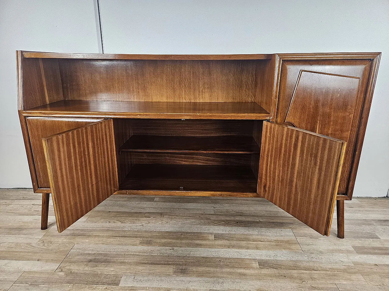 Art Decò sideboard in walnut-stained beech, 1950s 19