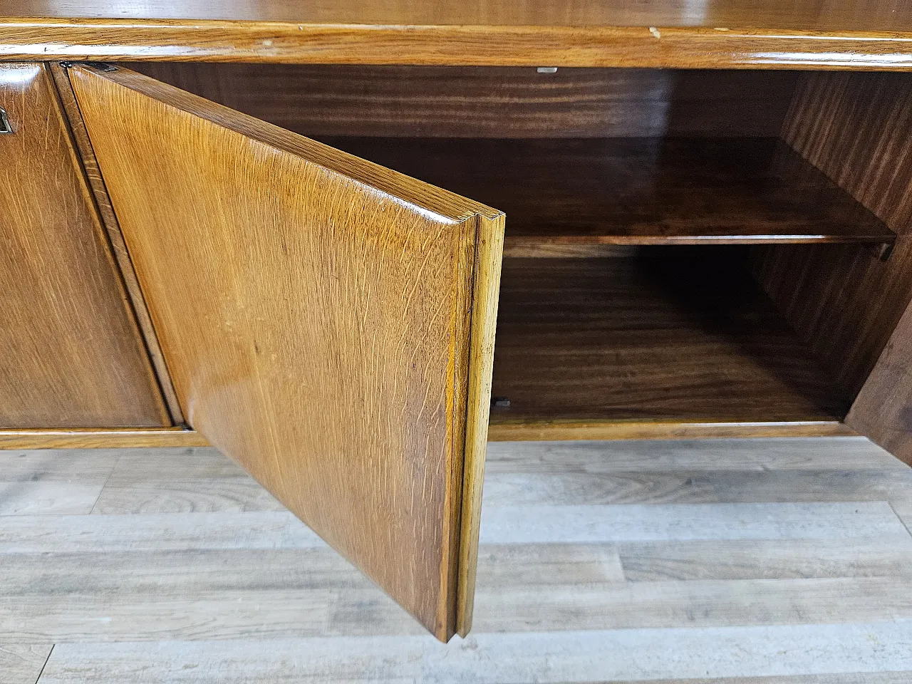 Art Decò sideboard in walnut-stained beech, 1950s 21