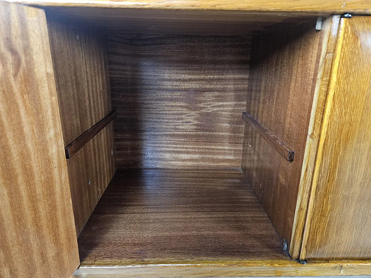 Art Decò sideboard in walnut-stained beech, 1950s 25