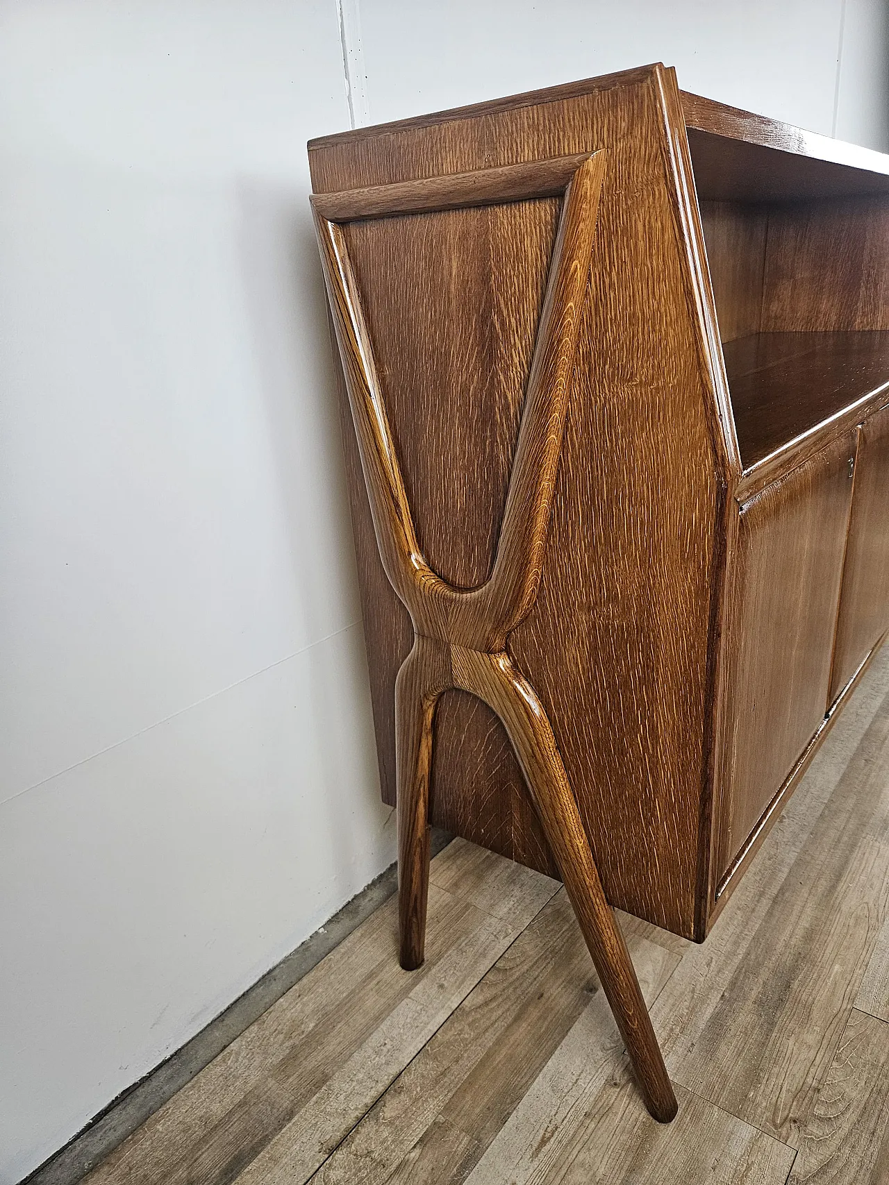 Art Decò sideboard in walnut-stained beech, 1950s 28