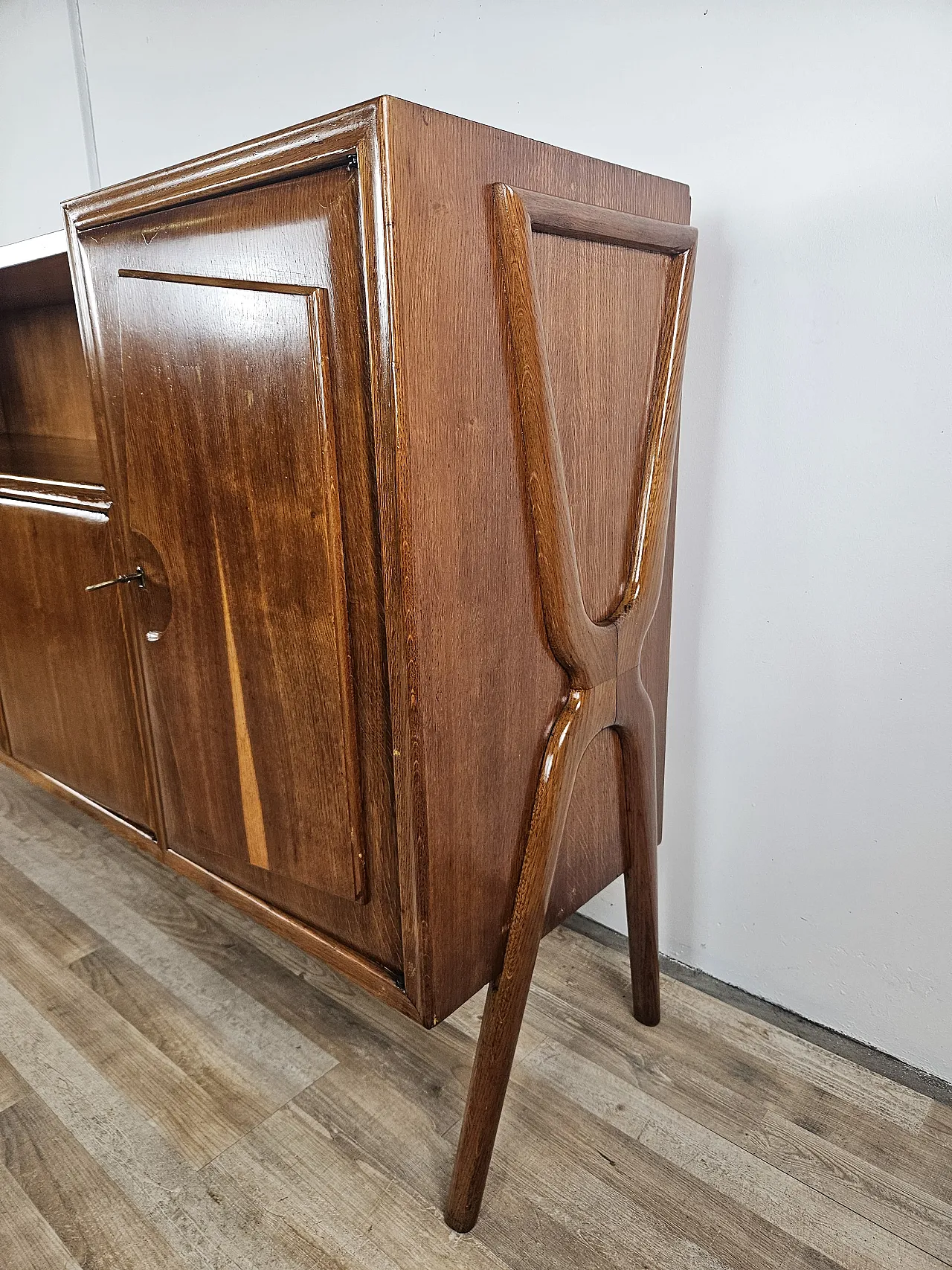 Art Decò sideboard in walnut-stained beech, 1950s 29