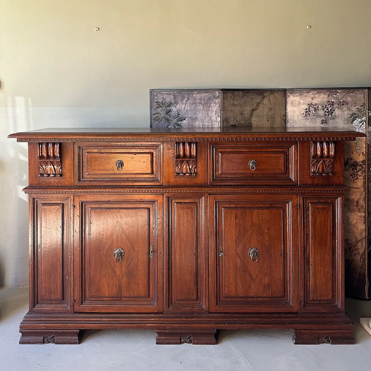 Large sideboard in walnut, '900 1