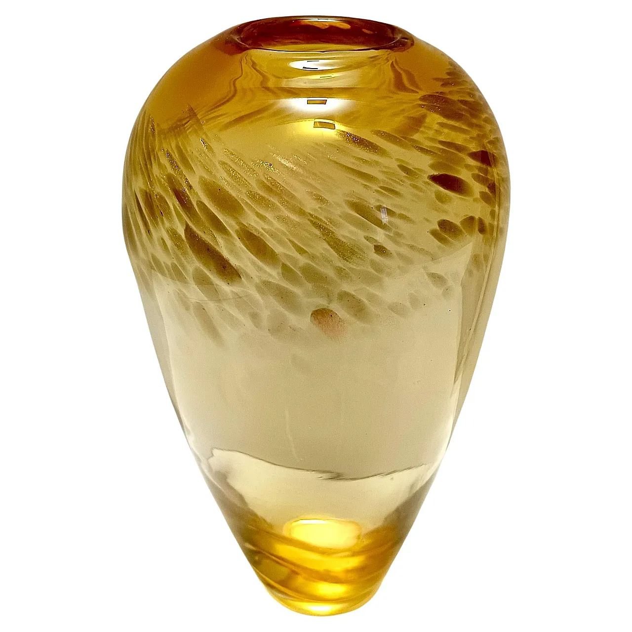 Murano glass vase in Fratelli Toso style with aventurine, 60s 1