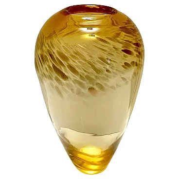 Murano glass vase in Fratelli Toso style with aventurine, 60s