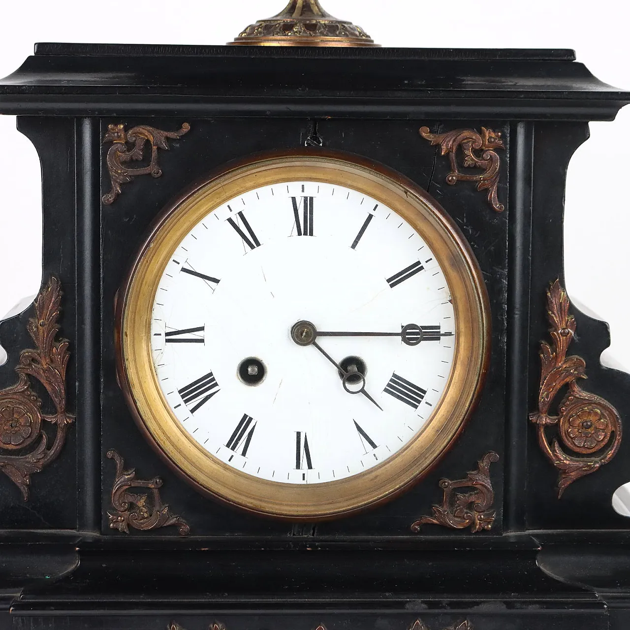 Wooden countertop clock with bronze applications, 19th century 3